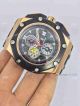 Copy Audemars Piguet Watch Black Dial Black Rubber Yellow Gold  (2)_th.jpg